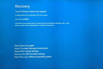 Blue screen startup errors on Windows 10 and 11